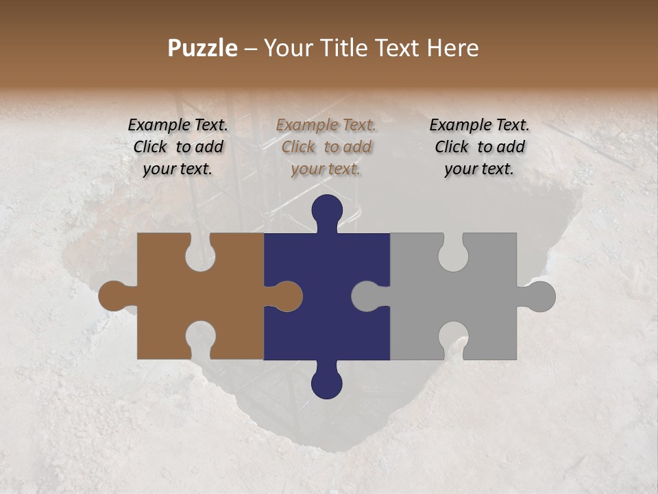 Cement Foundation Steel PowerPoint Template