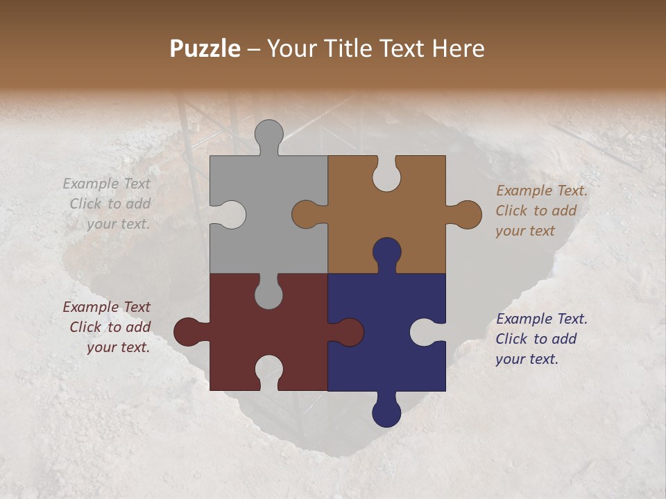 Cement Foundation Steel PowerPoint Template