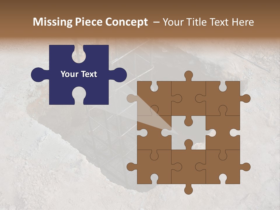 Cement Foundation Steel PowerPoint Template