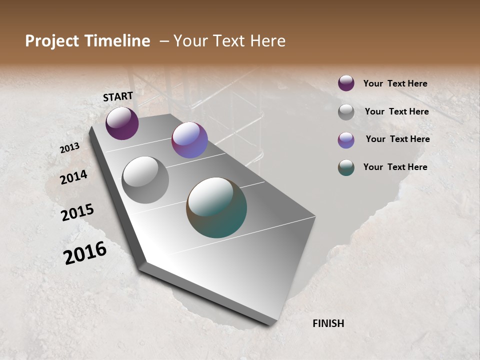Cement Foundation Steel PowerPoint Template