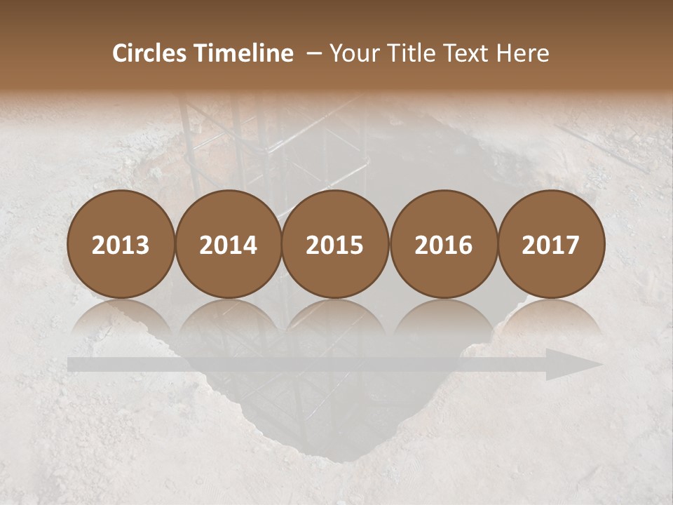 Cement Foundation Steel PowerPoint Template