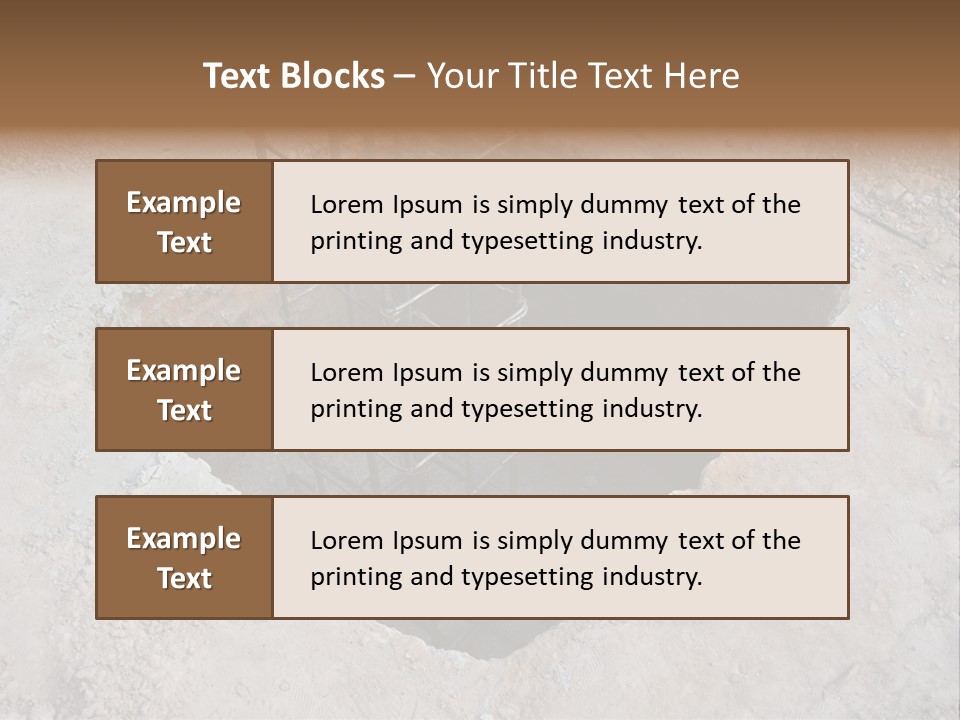 Cement Foundation Steel PowerPoint Template
