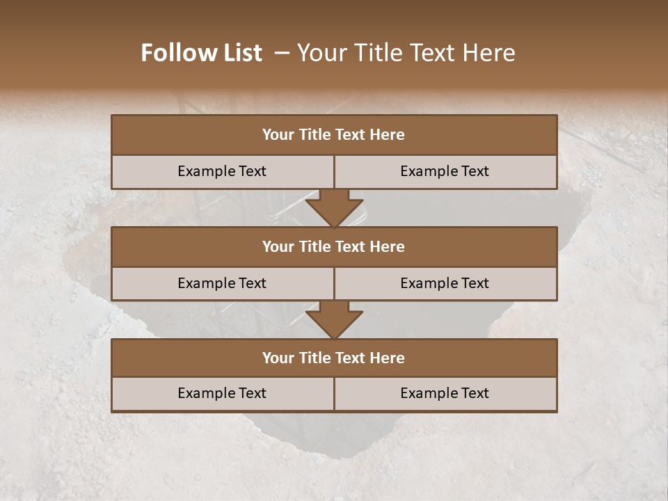 Cement Foundation Steel PowerPoint Template