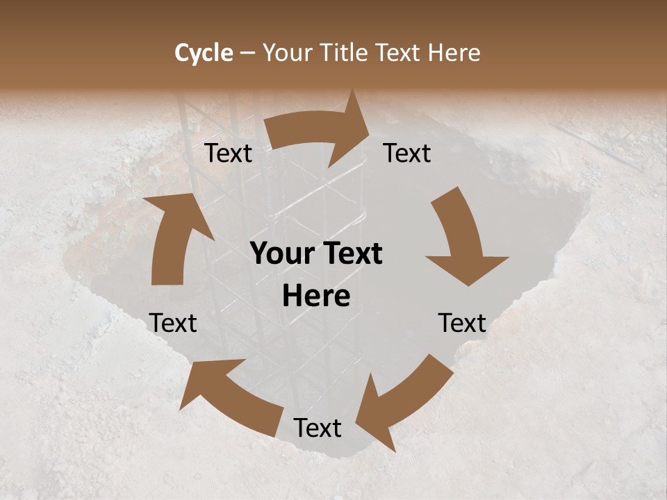 Cement Foundation Steel PowerPoint Template