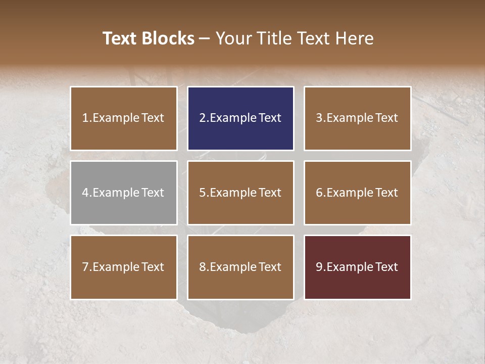 Cement Foundation Steel PowerPoint Template