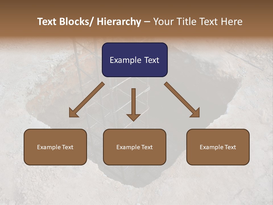 Cement Foundation Steel PowerPoint Template
