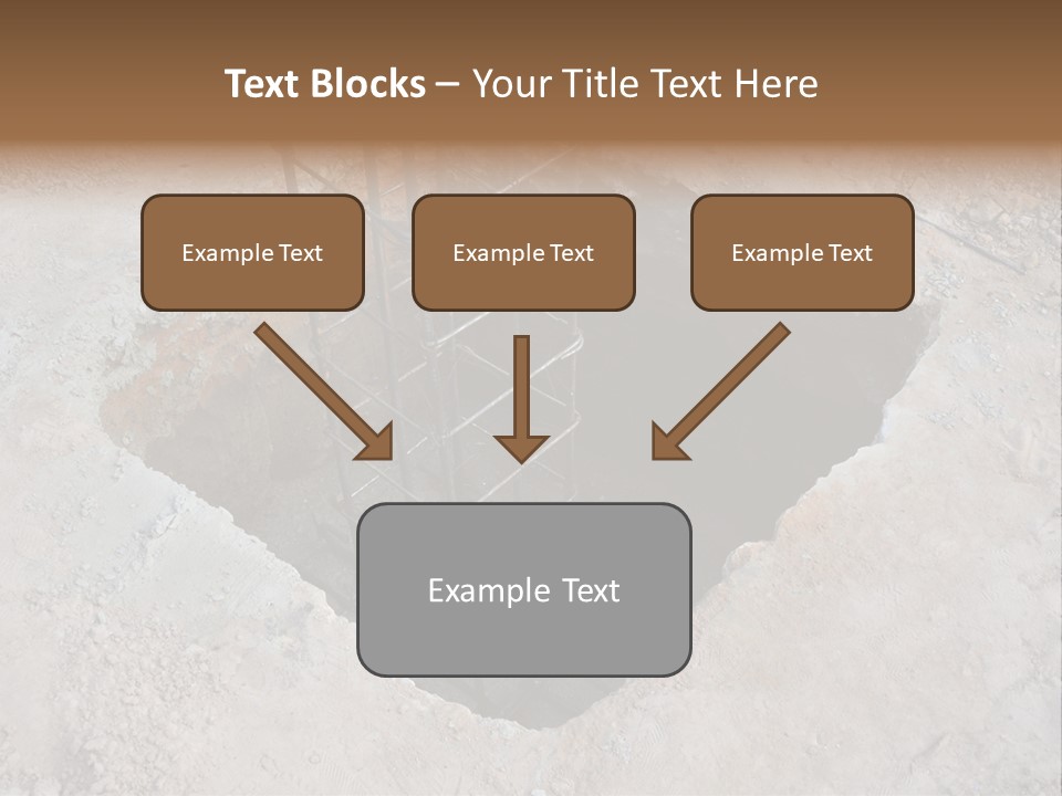Cement Foundation Steel PowerPoint Template