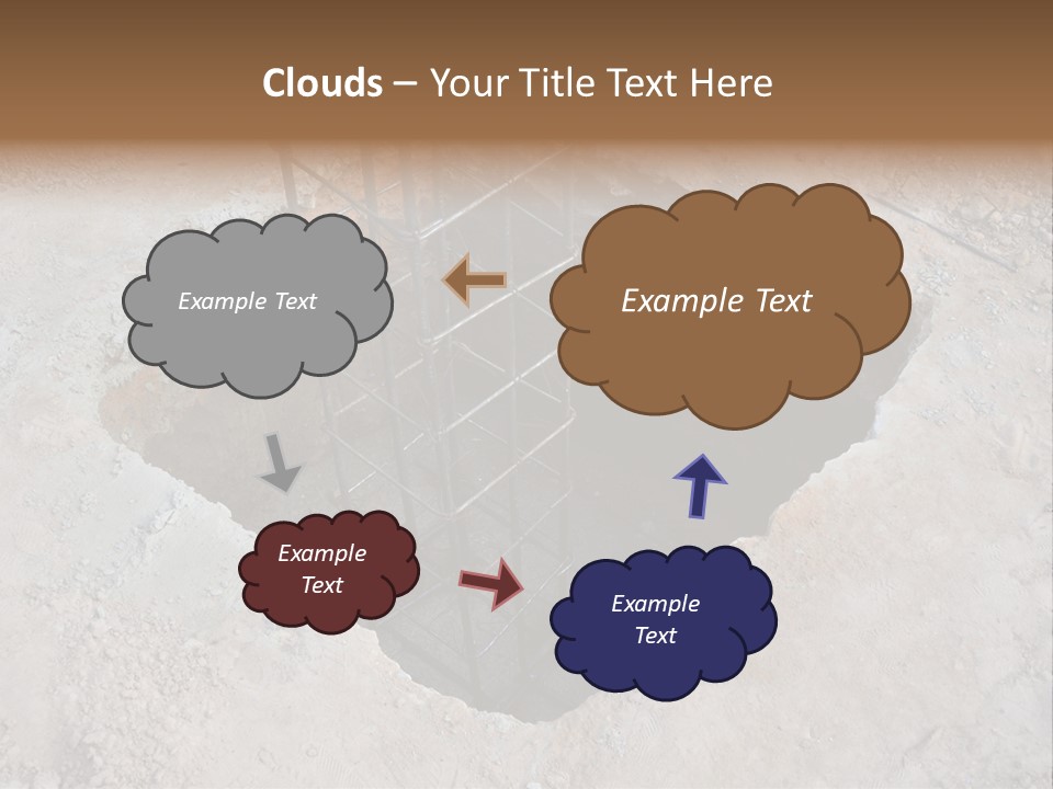 Cement Foundation Steel PowerPoint Template