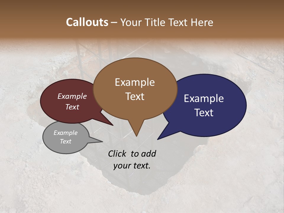 Cement Foundation Steel PowerPoint Template