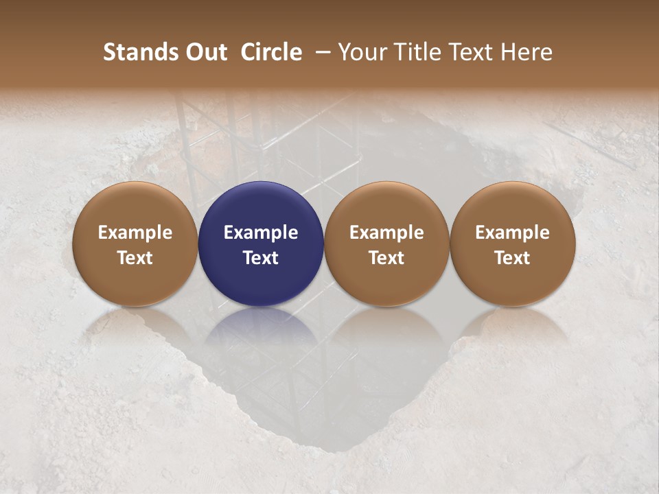 Cement Foundation Steel PowerPoint Template