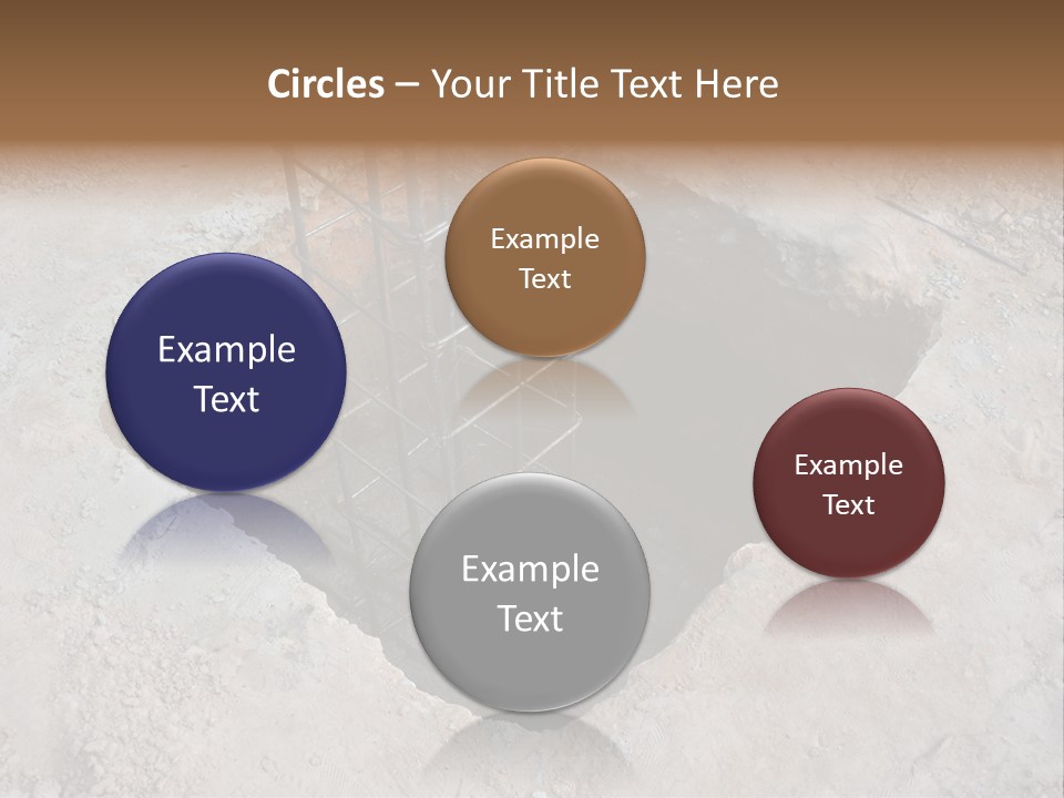 Cement Foundation Steel PowerPoint Template