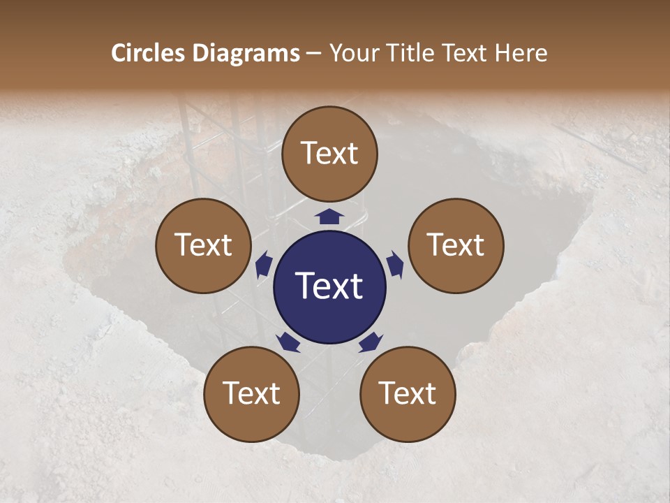 Cement Foundation Steel PowerPoint Template