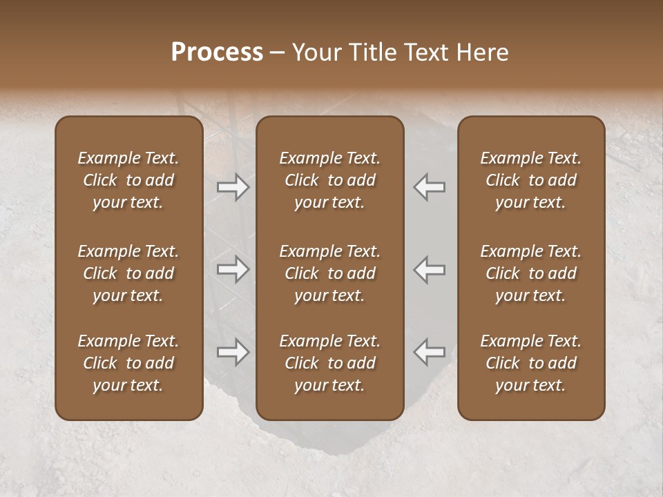Cement Foundation Steel PowerPoint Template