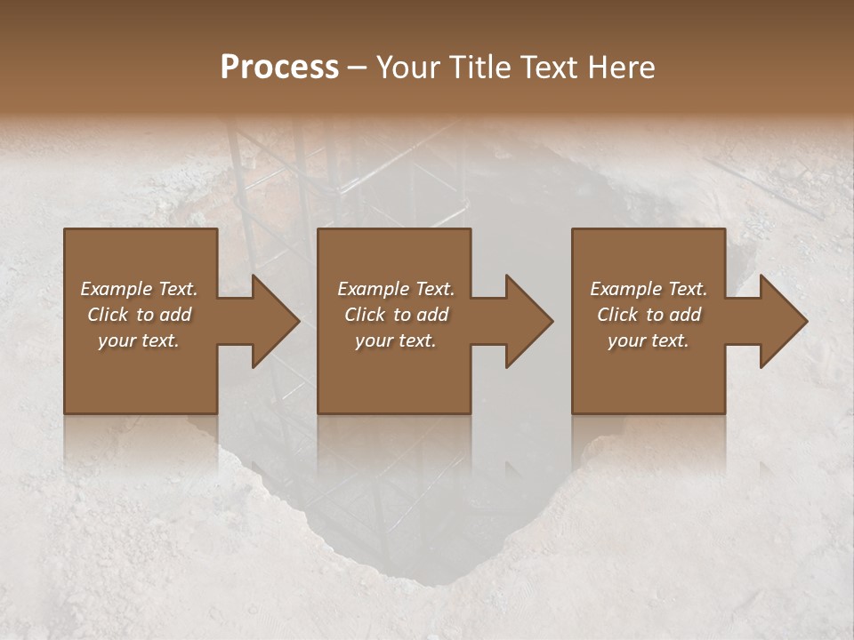 Cement Foundation Steel PowerPoint Template