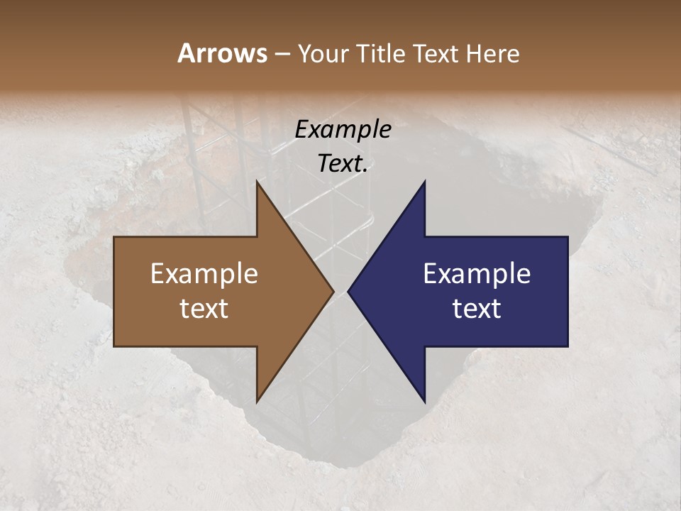 Cement Foundation Steel PowerPoint Template