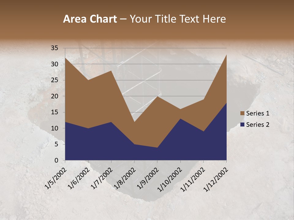 Cement Foundation Steel PowerPoint Template