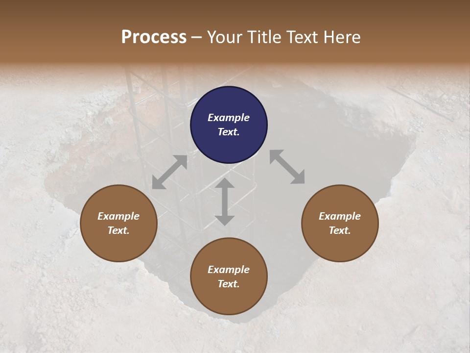 Cement Foundation Steel PowerPoint Template