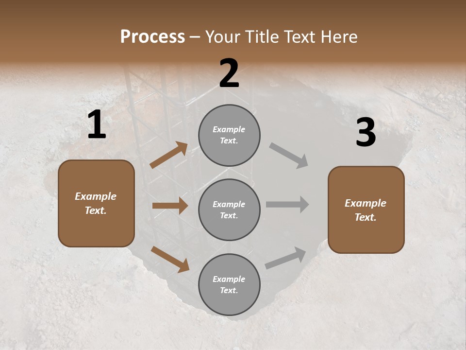 Cement Foundation Steel PowerPoint Template
