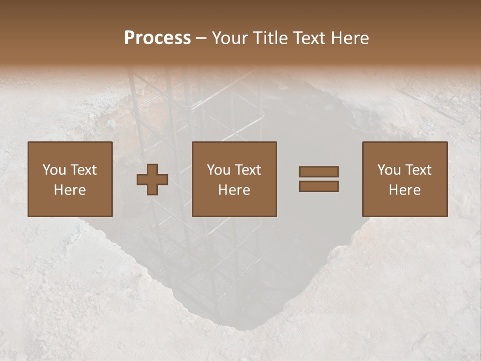 Cement Foundation Steel PowerPoint Template