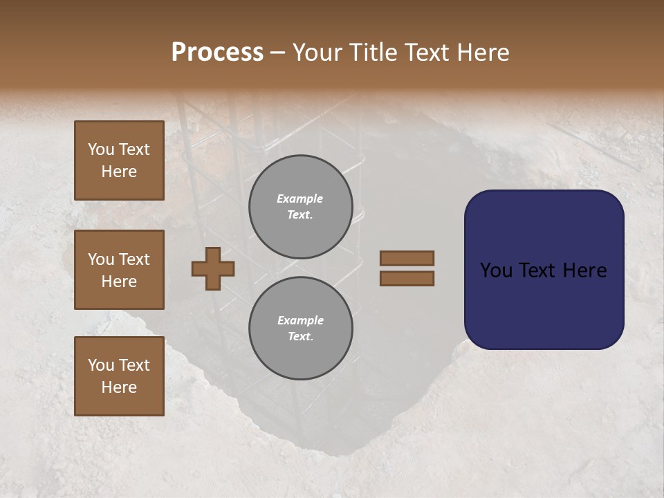 Cement Foundation Steel PowerPoint Template