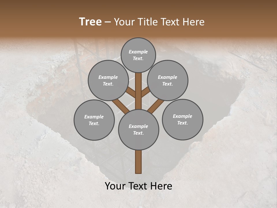 Cement Foundation Steel PowerPoint Template