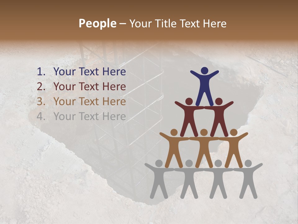 Cement Foundation Steel PowerPoint Template