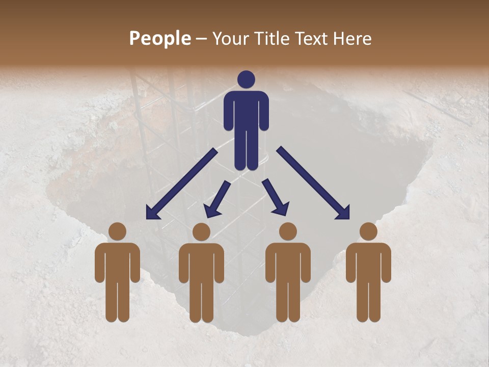 Cement Foundation Steel PowerPoint Template