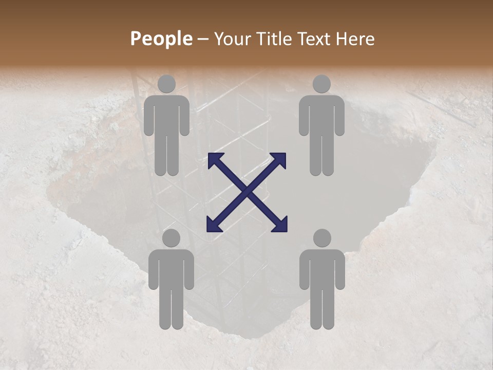 Cement Foundation Steel PowerPoint Template