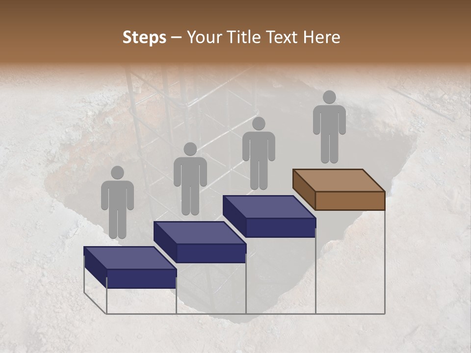 Cement Foundation Steel PowerPoint Template