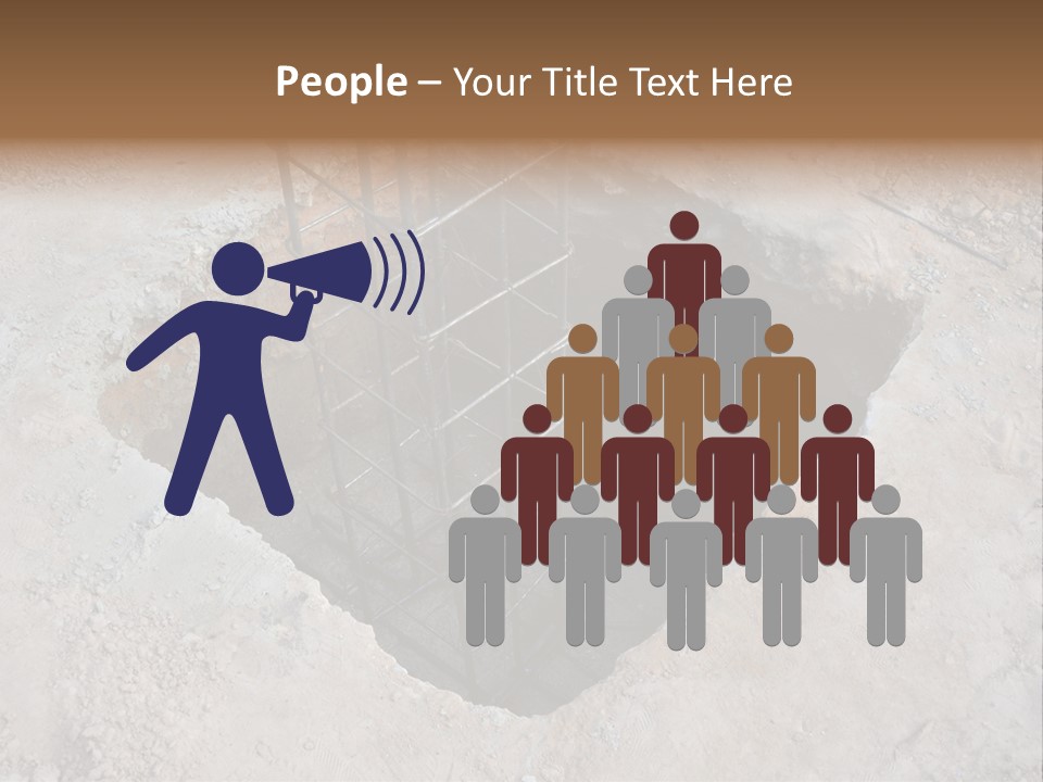 Cement Foundation Steel PowerPoint Template