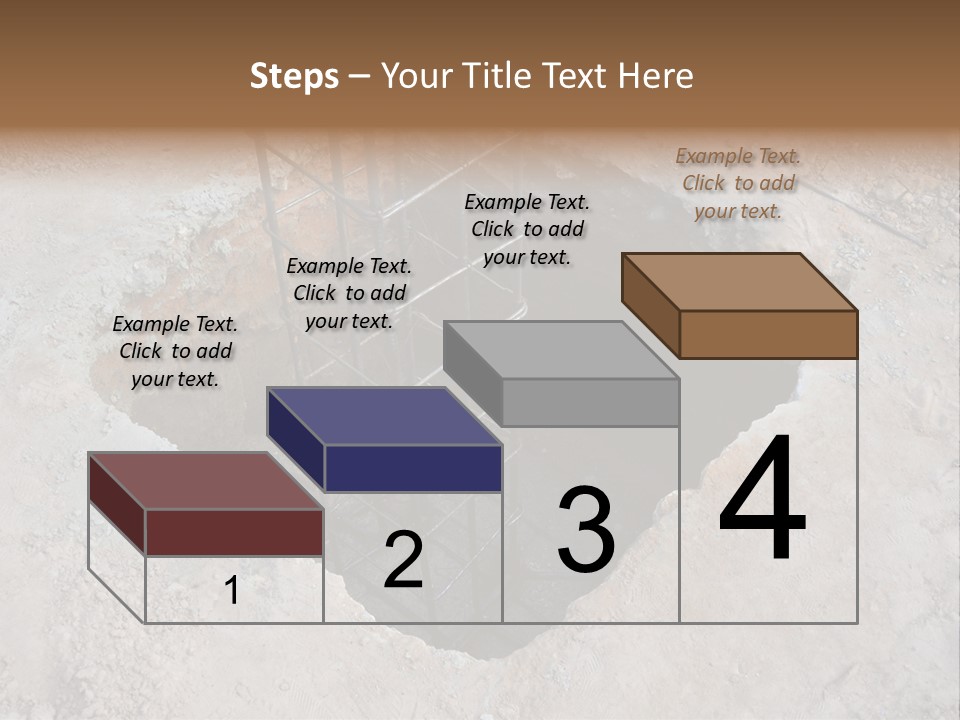Cement Foundation Steel PowerPoint Template