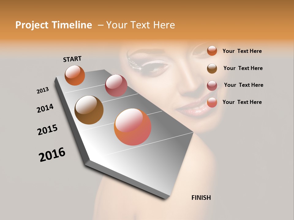 People Brunette Fresh PowerPoint Template