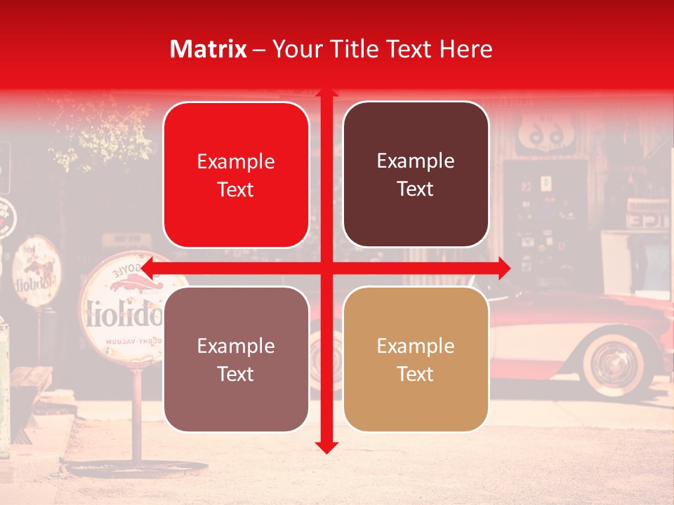 Red Revival Highway PowerPoint Template
