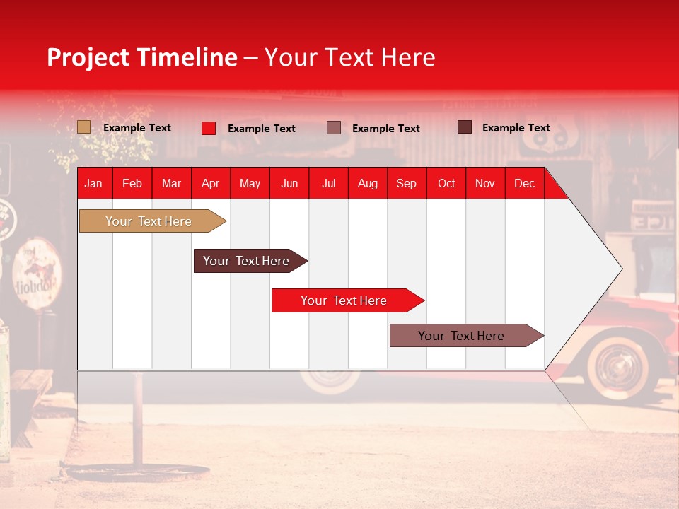 Red Revival Highway PowerPoint Template