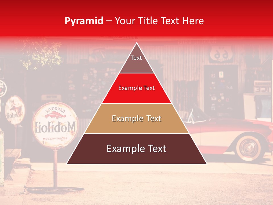 Red Revival Highway PowerPoint Template