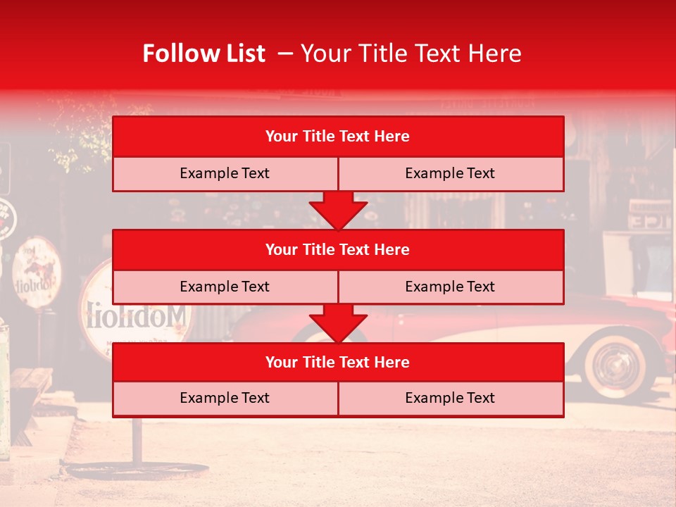 Red Revival Highway PowerPoint Template