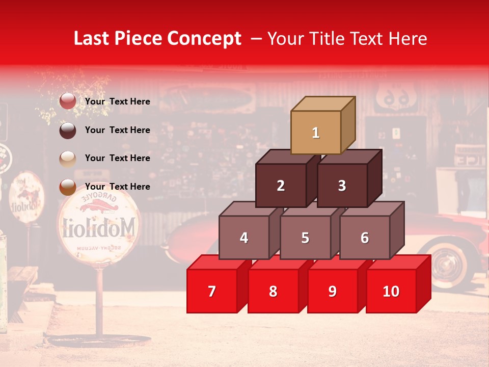 Red Revival Highway PowerPoint Template
