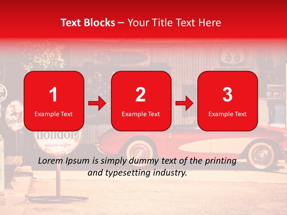 Red Revival Highway PowerPoint Template