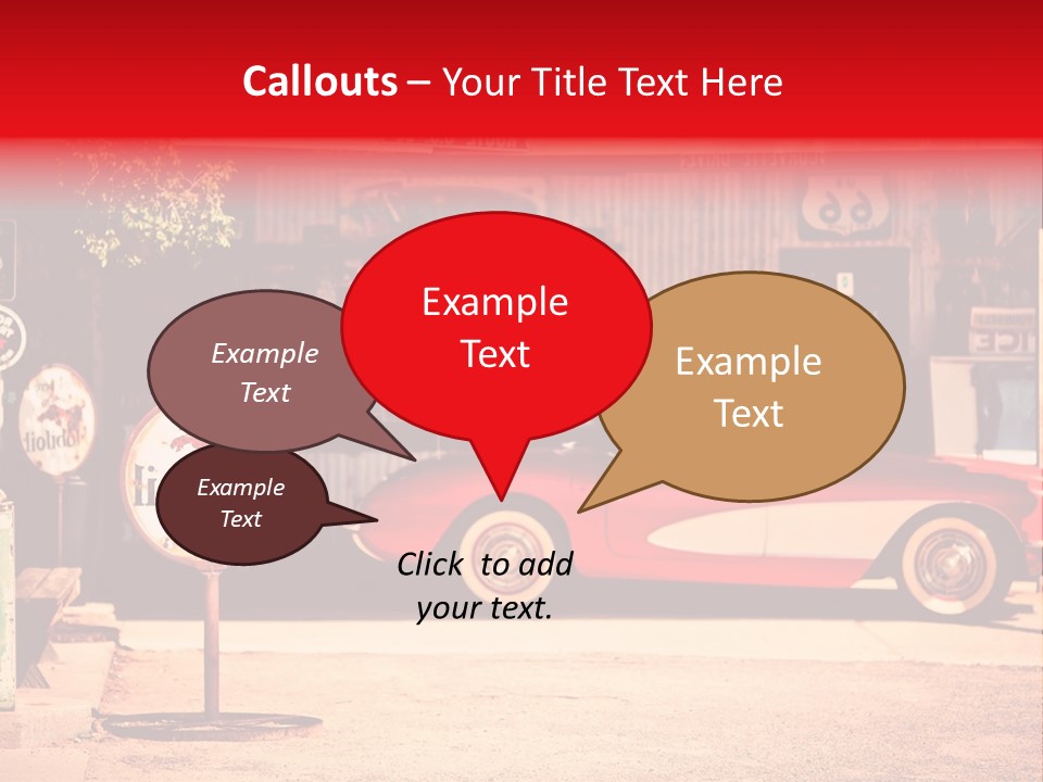 Red Revival Highway PowerPoint Template