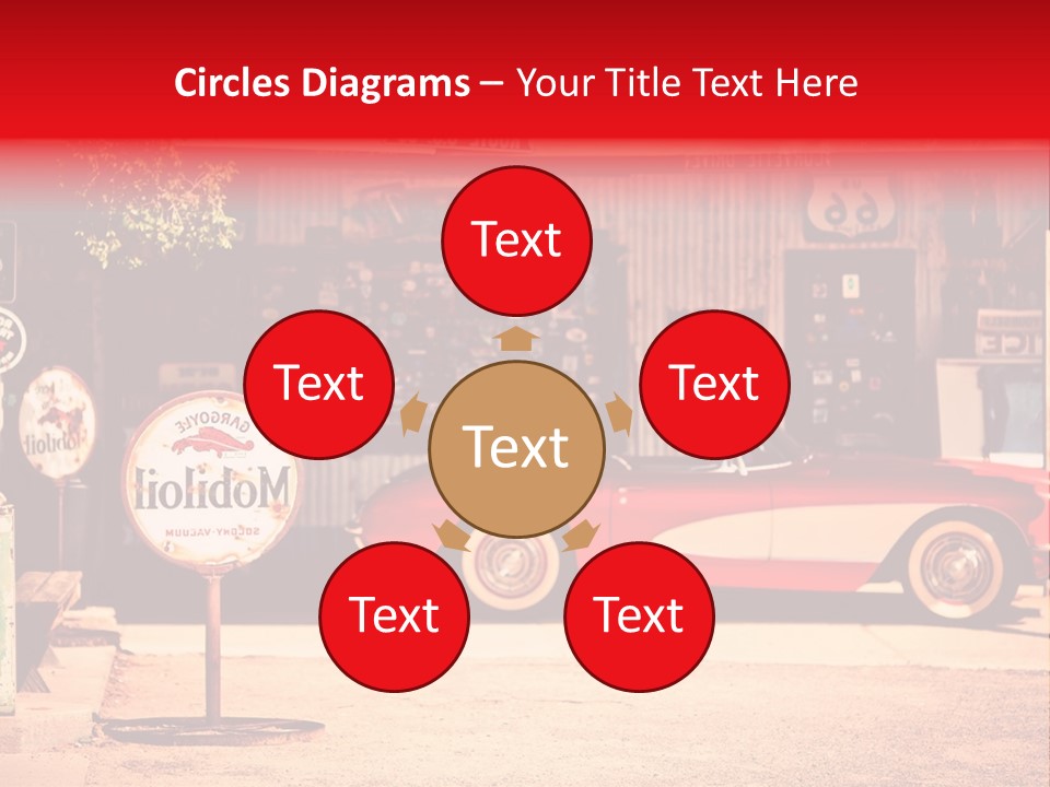 Red Revival Highway PowerPoint Template