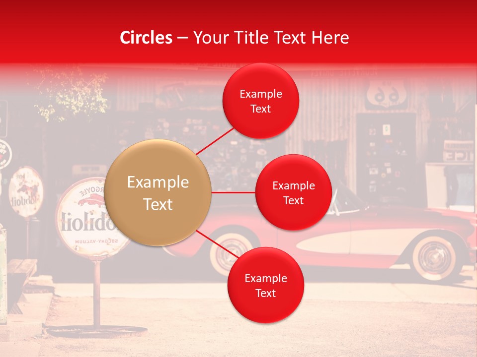 Red Revival Highway PowerPoint Template