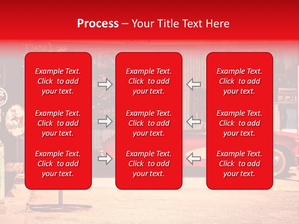 Red Revival Highway PowerPoint Template