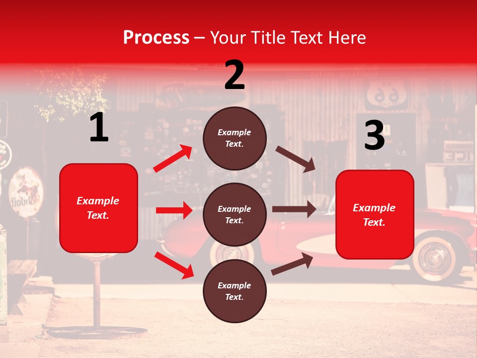 Red Revival Highway PowerPoint Template