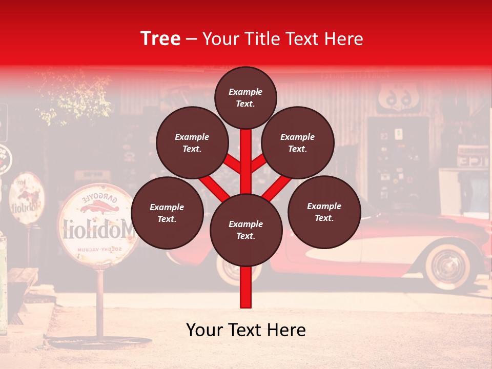 Red Revival Highway PowerPoint Template
