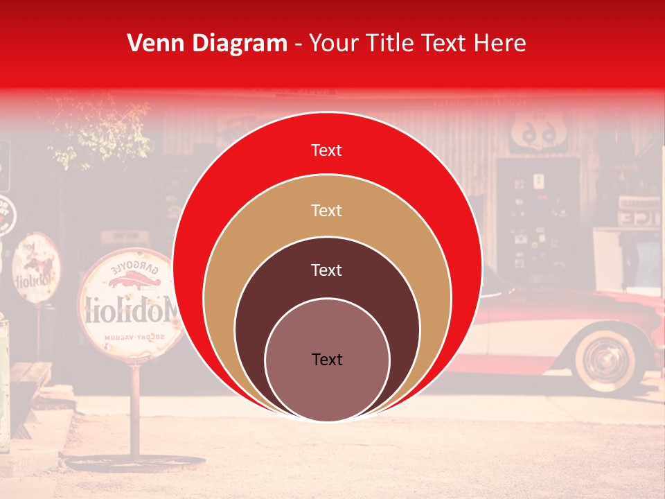 Red Revival Highway PowerPoint Template