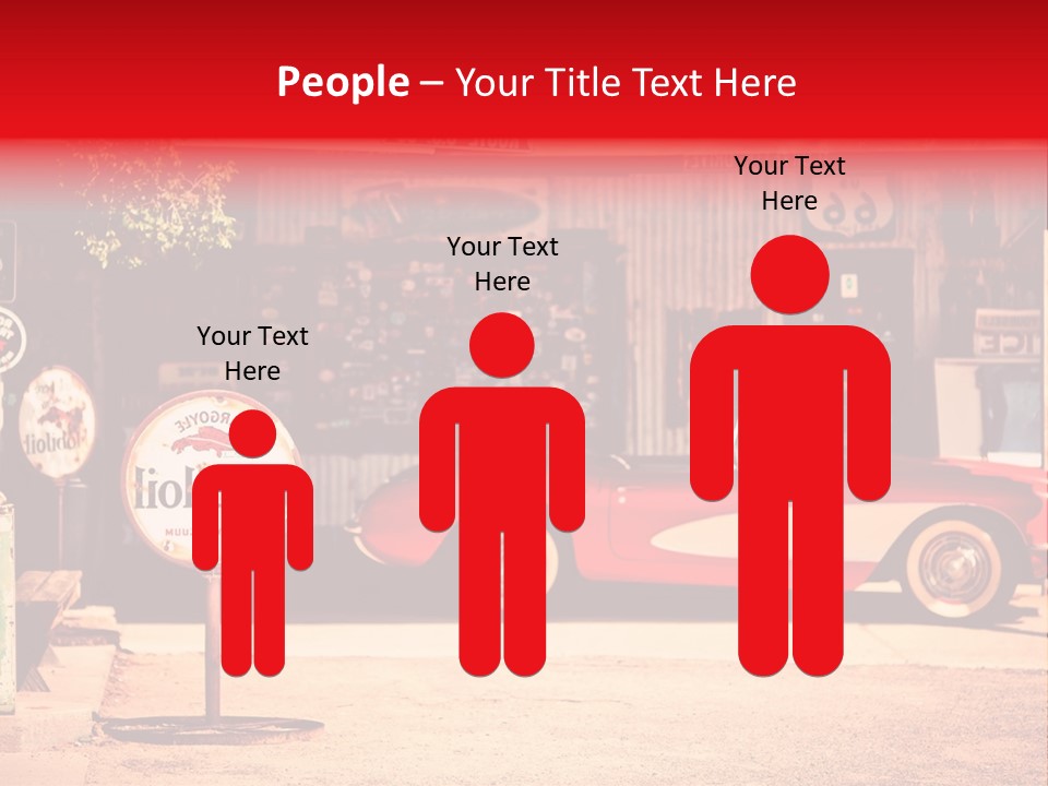 Red Revival Highway PowerPoint Template