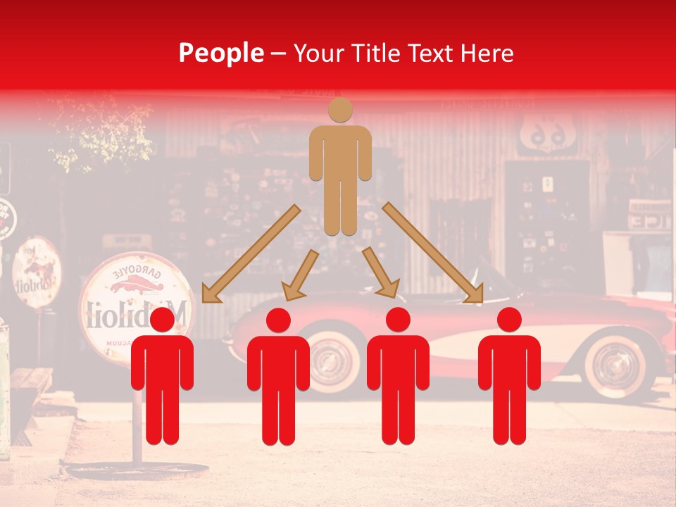 Red Revival Highway PowerPoint Template