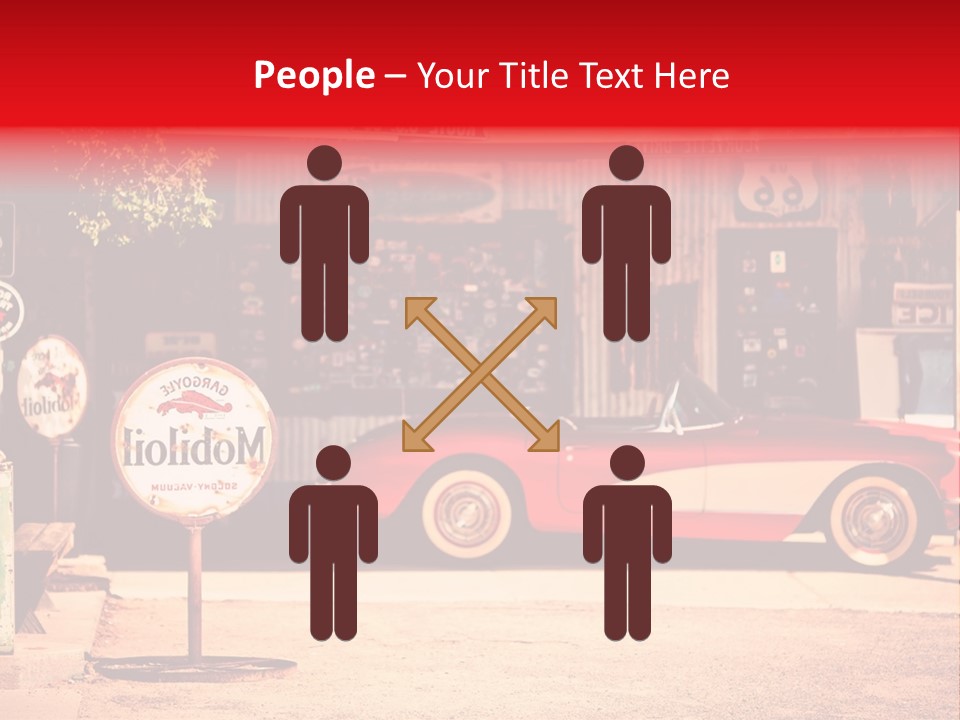 Red Revival Highway PowerPoint Template