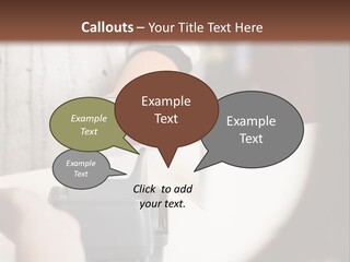 Girl Card Person PowerPoint Template