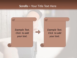 Girl Card Person PowerPoint Template